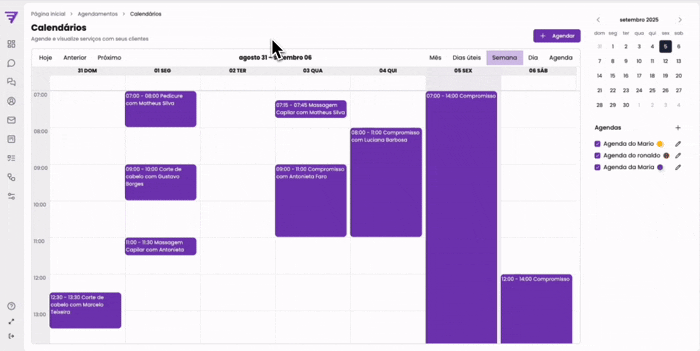 Demonstração Agendamento