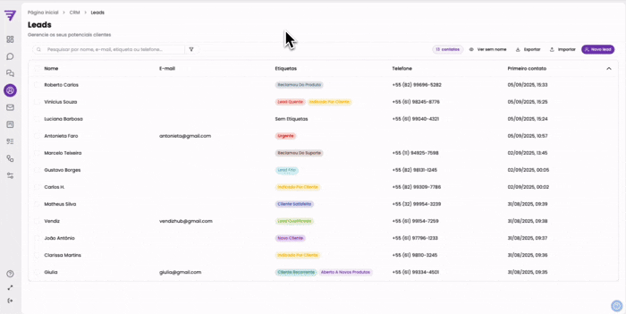 Demonstração CRM